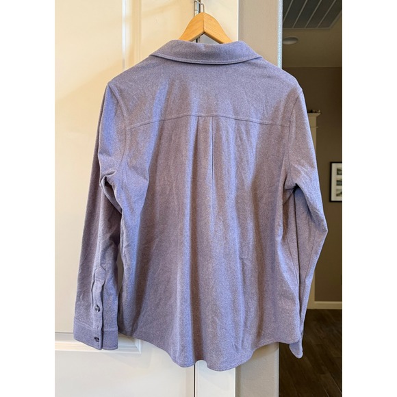 Women's NWOT Light Purple 32 Degrees Heat Warm Soft Flannel Button Down Shirt L - Picture 8 of 9
